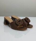 Rosette Block Heel Sliders for Women